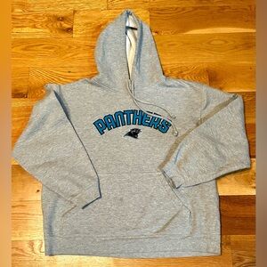 NFL Reebok Carolina Panthers Gray Hoodie size Large